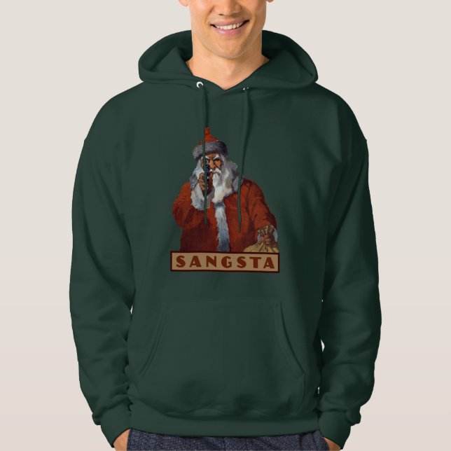 Gangsta Santa camisetas y chaquetas (Anverso)