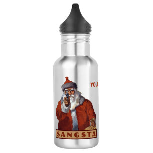 Gangsta Santa personalizado monograma botellas de