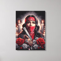 Gangster Chica Hip Hop arte chicano gráfico