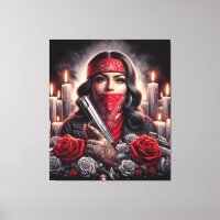 Gangster Chica Hip Hop arte chicano gráfico