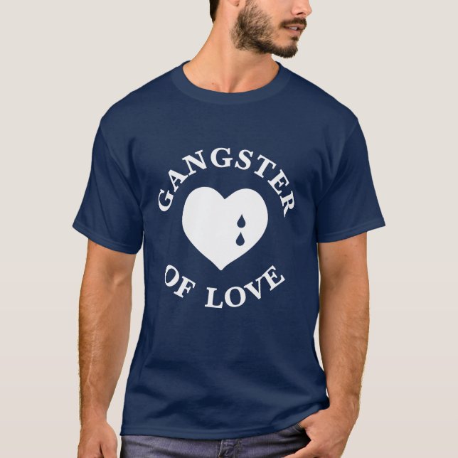 Gángster de la camiseta del gráfico del amor (Anverso)