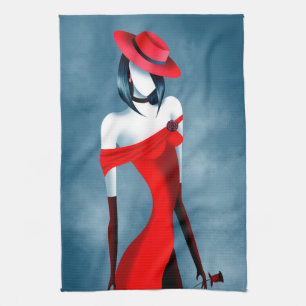 Gangster romántico con toalla de té Rosa