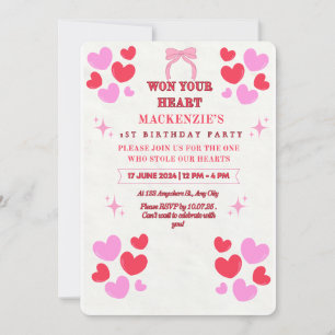 GANÓ TU CORAZÓN, INVITACIÓN AL 1ER CUMPLEAÑOS DE L