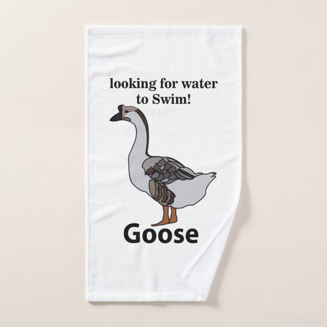 Ganso Buscando Agua Para Nadar Ganso Africano (Toalla de mano)