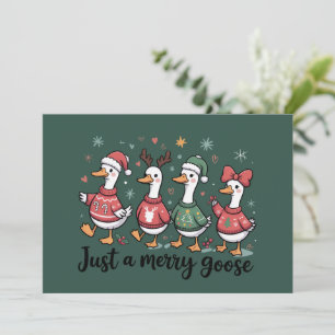 Ganso de Navidad Divertido Solo Un Ganso Alegre Na