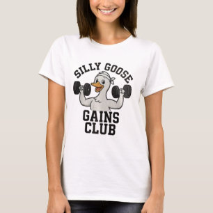 Ganso Divertido para Hacer Ejercicio, Camiseta de