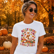 Ganso Tonto Camiseta de Otoño con Vibraciones de G