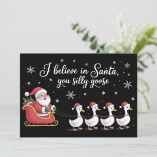 Ganso Tonto Navidad Creo en Santa Divertido