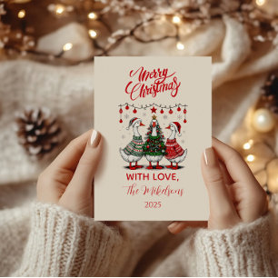 Gansos de Navidad con Suéteres Acogedores
