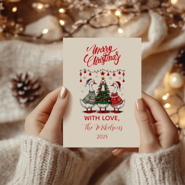 Gansos de Navidad con Suéteres Acogedores (Subido por el creador)