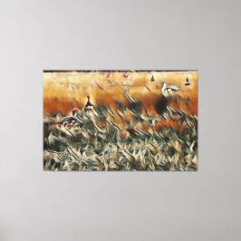 Gansos y patos vagan arte