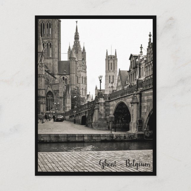 Gante, Bélgica. Gent, tarjeta postal (Anverso)