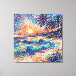 Garabatos de Playa - Estilo de Arte de Línea en Pa