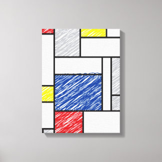 Garabatos minimalistas de Mondrian De Stijl Arte m