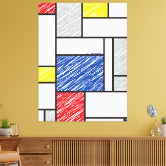 Garabatos minimalistas de Mondrian De Stijl Arte m