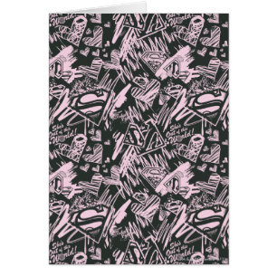 Garabatos rosados y negros de superchica