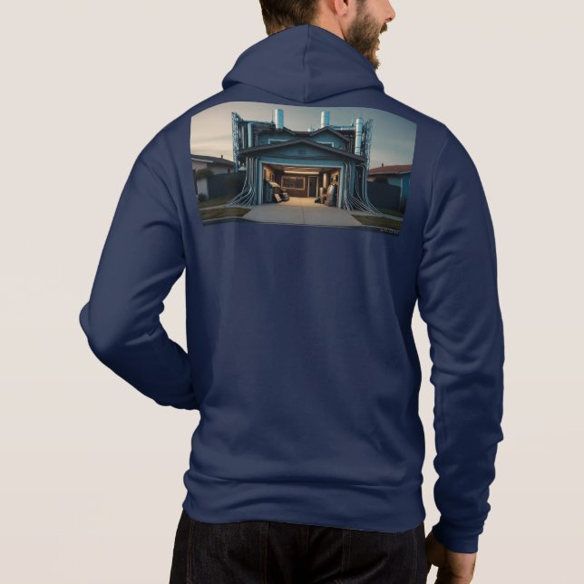 Garage Tech Upgrade hombres azul Bella sudadera co (Reverso)