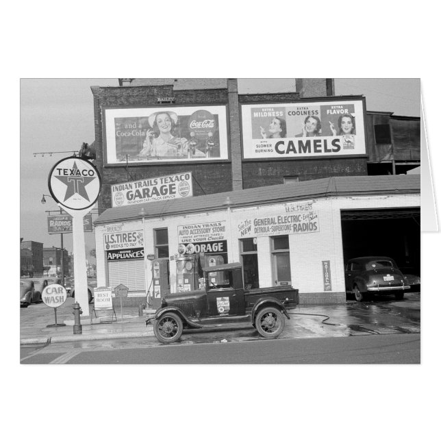 Garaje y estación de servicio, 1940 (Anverso (Horizontal))
