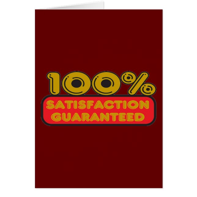 Garantía de 100% de satisfacción (Frente)