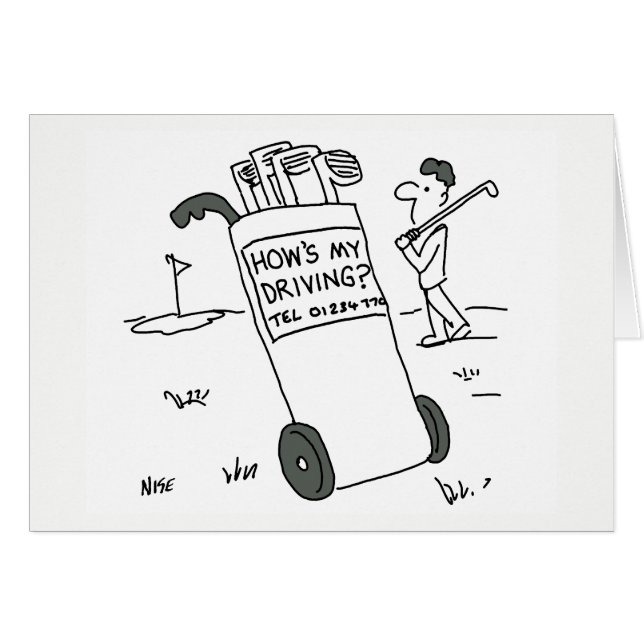 Gard - Golfer pregunta "¿Cómo me conduce?" (Anverso (Horizontal))