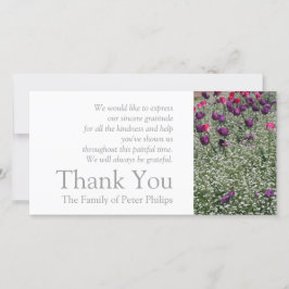 Garden 1 Tulips Simpatía Gracias Tarjeta de Foto 2