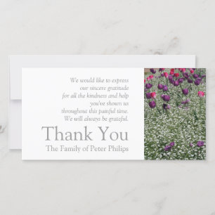 Garden 1 Tulips Simpatía Gracias Tarjeta de Foto 2