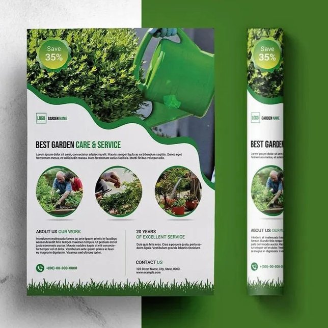 Garden Care Service Flyer Template (Subido por el creador)