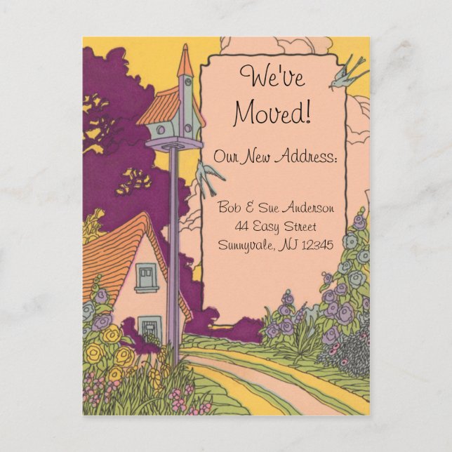 Garden Cottage Nueva postal de dirección (Anverso)