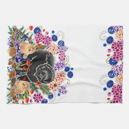 GARDEN FIESTA chow toalla de cocina fondo blanco