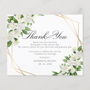 GARDEN FLORAL GREENERY Boda Gracias Tarjeta