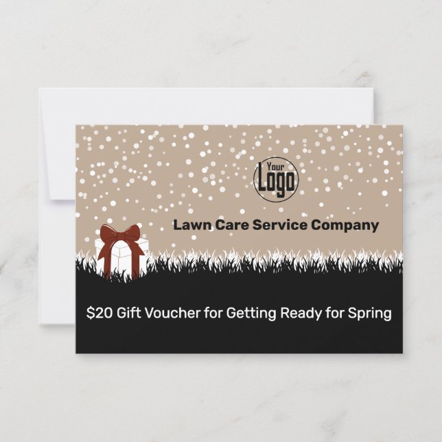 Garden Maintenance Winter Season Gift Voucher Card (Anverso)