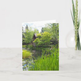 Garden Park Cattails Tarjeta de felicitación dobla
