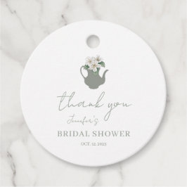 Garden Tea Fiesta Gracias Etiqueta De Favor