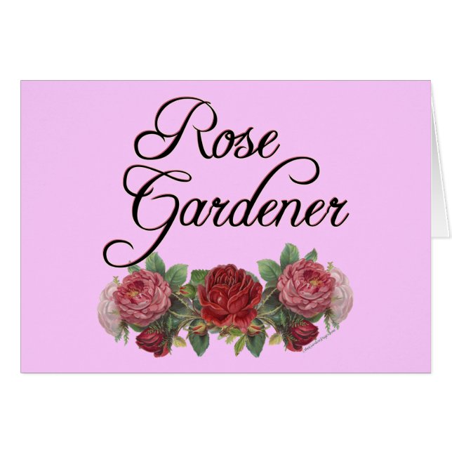 Gardener Rosa diciendo con Rosas (Anverso (Horizontal))