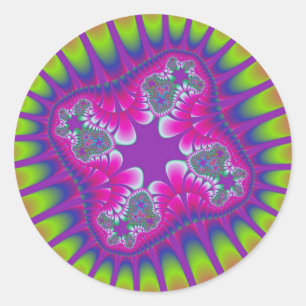 Gardenia arcoiris Flor Grandes Pegatinas redondos