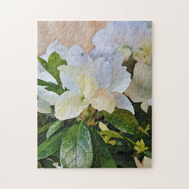 Gardenia Flores Floral Art Garden Puzzle (Vertical)