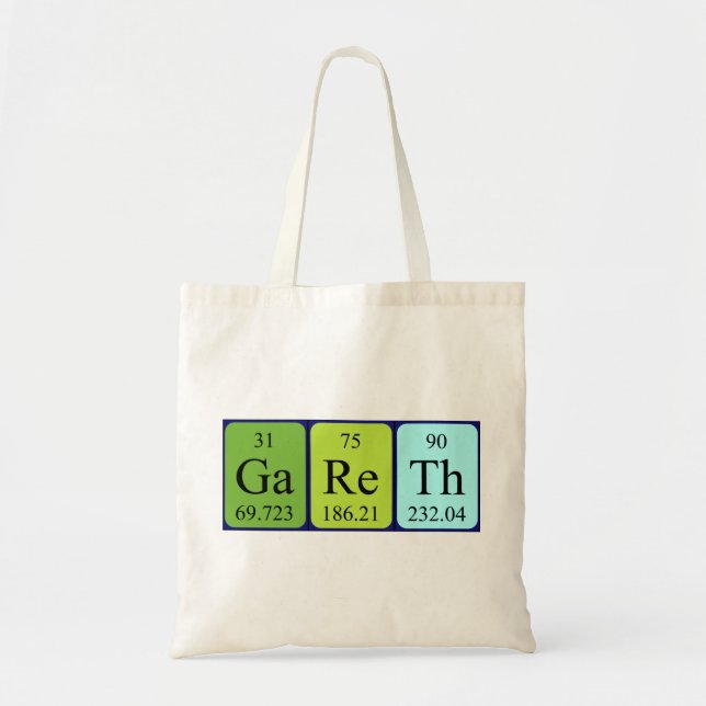 Gareth nombre de la tabla periódica de la bolsa (Frente)