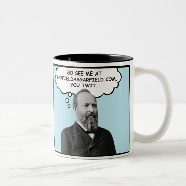 Garfield como taza de la tira de Garfield (Derecha)