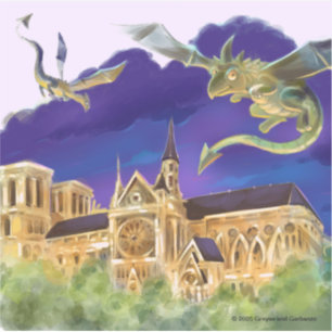 Gargola Notre Dame - París Calcomanía de Vinilo