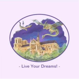 Gárgola Notre Dame - Sueños de París Calcomanía de
