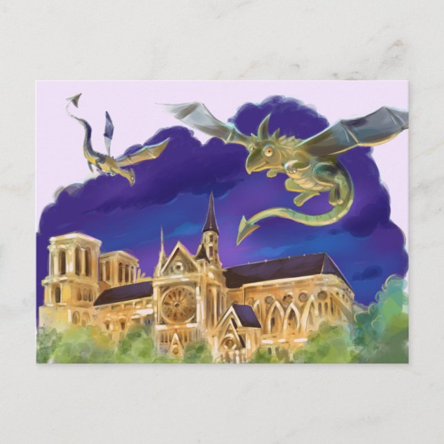Gárgola Notre Dame - Tarjeta postal de París (Anverso)
