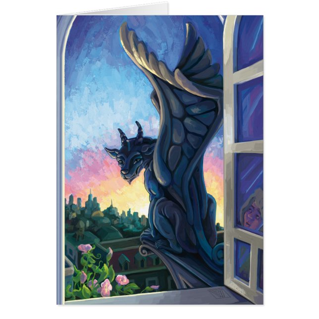 Gargoyle Guardian Fantasy Art (Frente)
