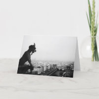 Gargoyle sobre la ciudad, tarjeta de felicitación