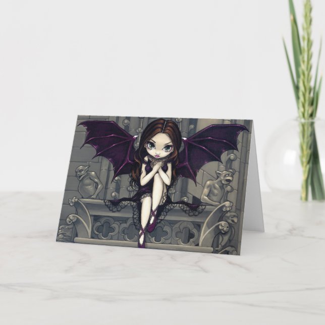 "Gargoyles tarjeta de felicitación de Notre Dame" (Anverso)
