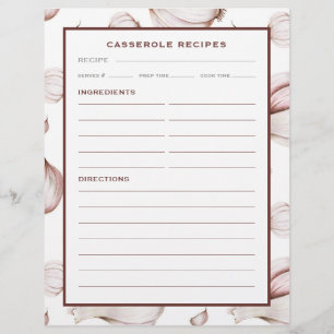 Garlic   Blanco sencillo   Página Receta de Casser