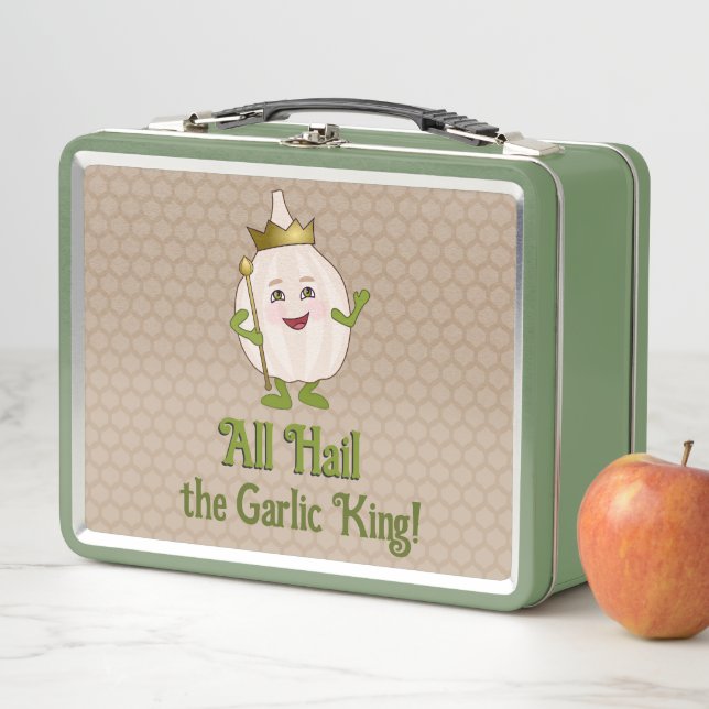 Garlic King - slogan de comida divertida y persona (In situ)
