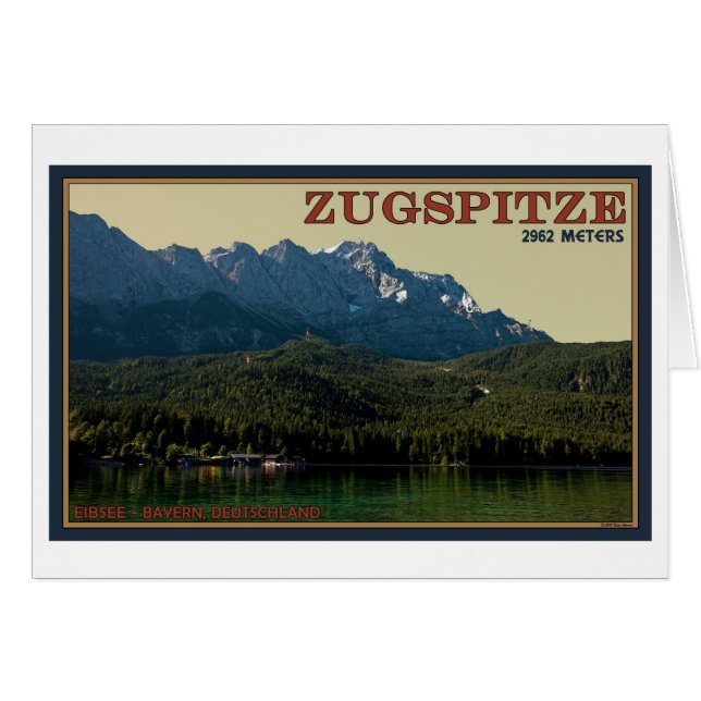 Garmisch - Zugspitze sobre el Eibsee (Anverso (Horizontal))