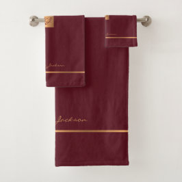 Garné moderno elegante chic con rayas monogramadas