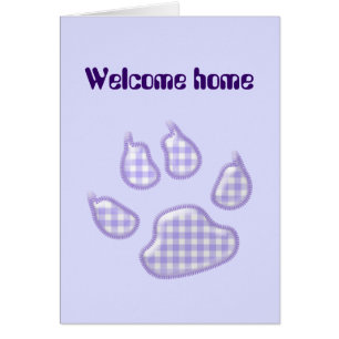 garra de perro de gingham - púrpura