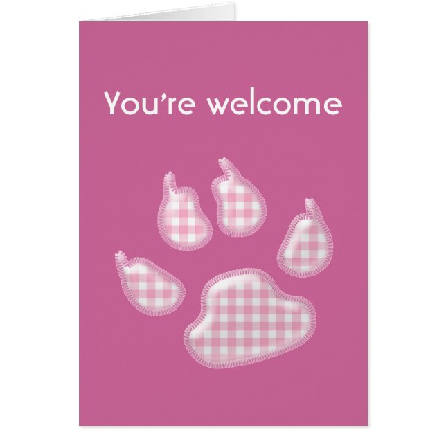 garra de perro de gingham - rosa (Frente)